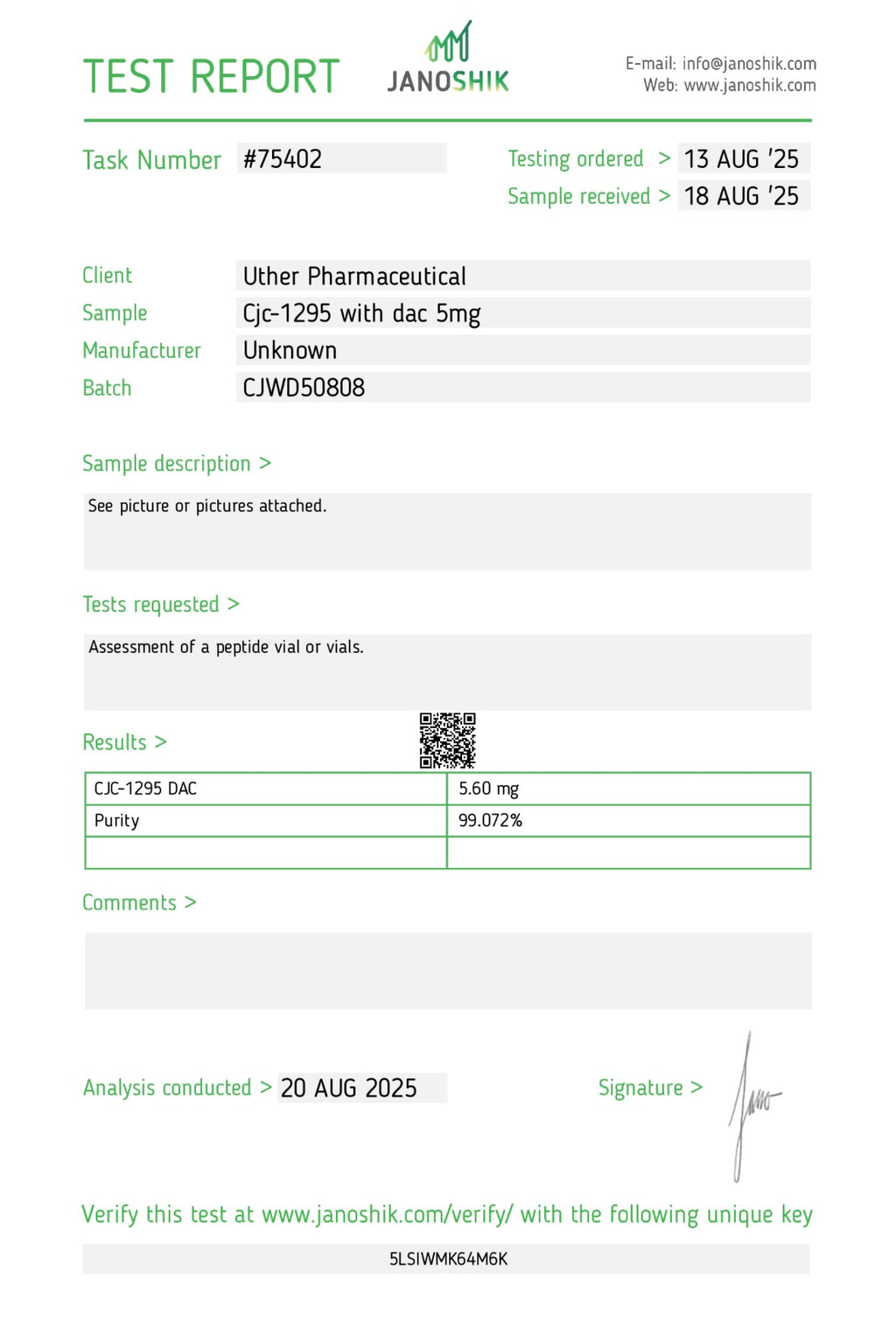 CJC-1295 (with DAC) 5mg